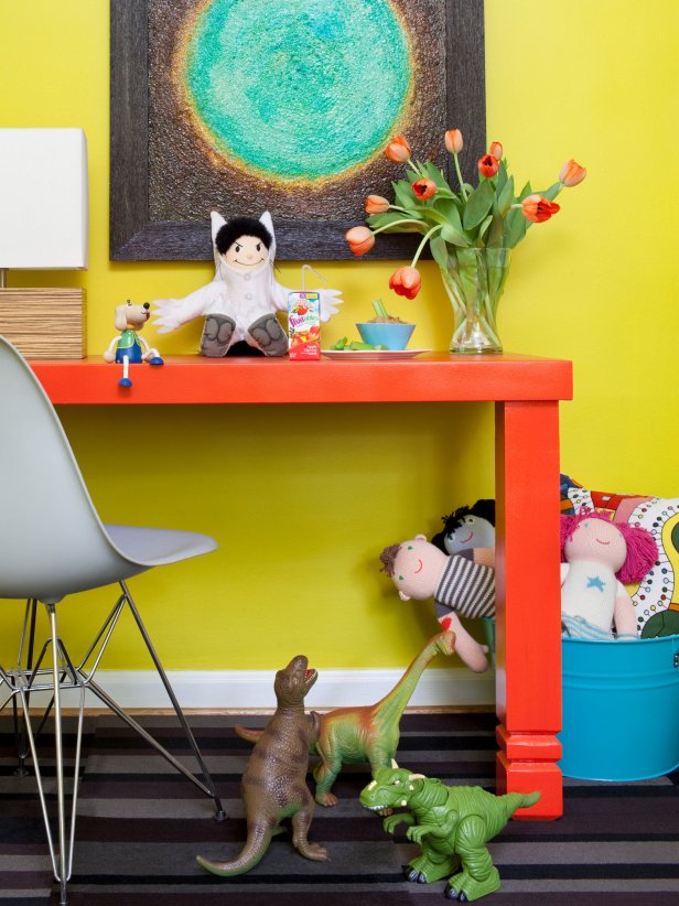 Yellow and Orange Kids' Room