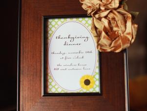 Framing Makes Thanksgiving Menu Card Art