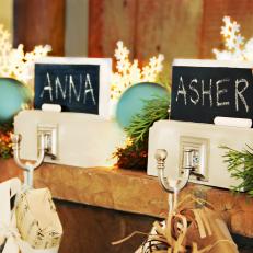 Chalkboard Stocking Hangers With Names 