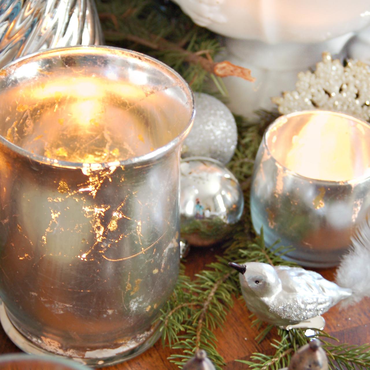 How to Make Gold-Leafed Holiday Candlesticks