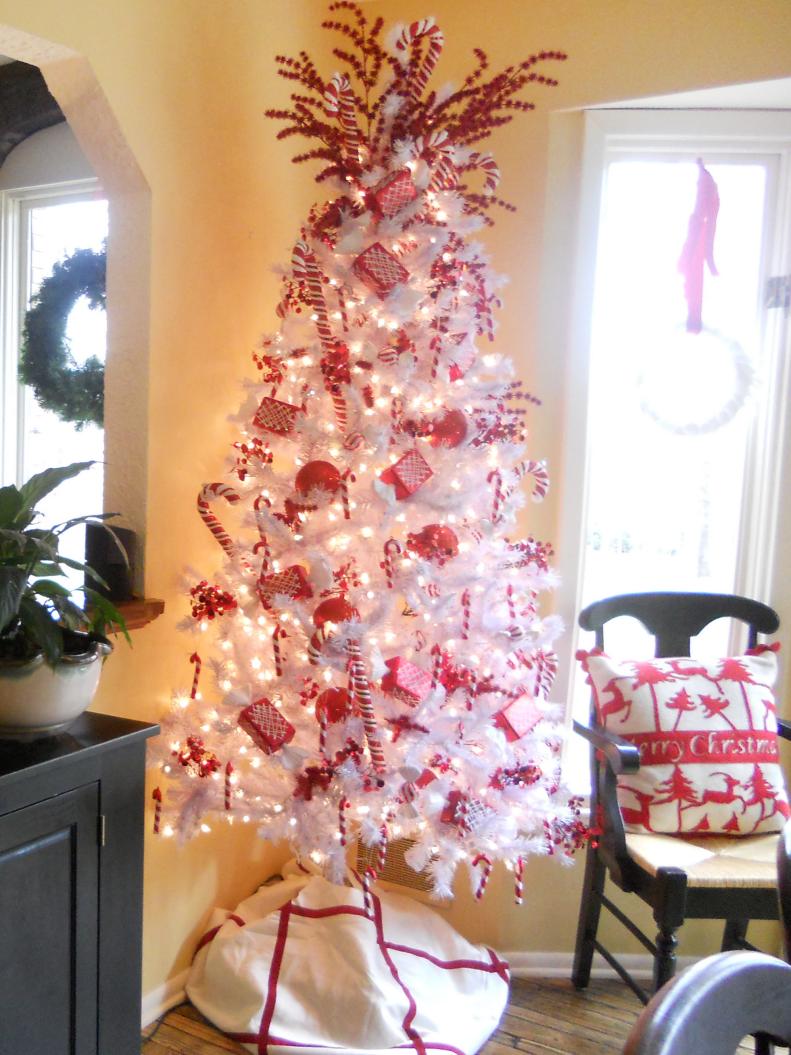 Red and White Candy Christmas Tree