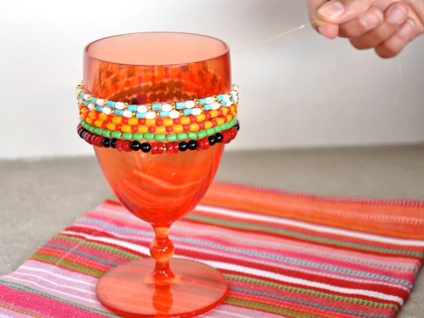 A Cup Decorated with Beads