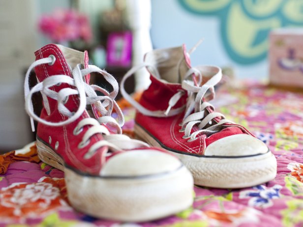 Red Girl Sneakers for a Tween