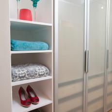 Bedroom Closet Storage with Open Shelving 