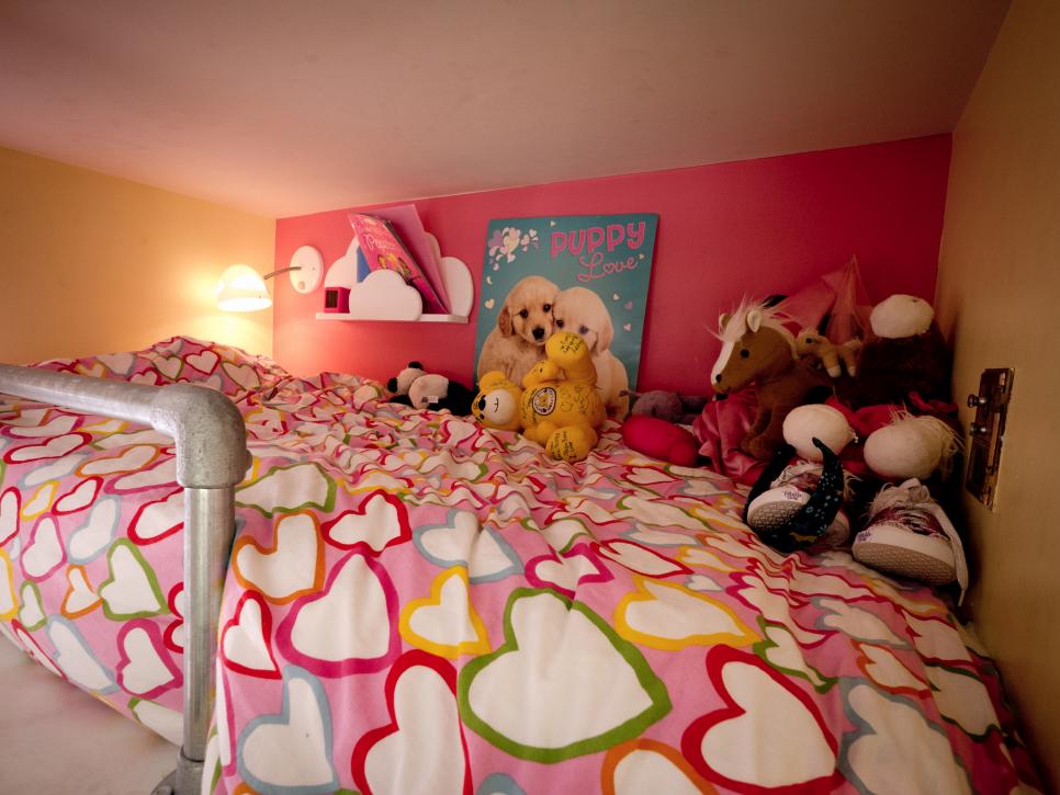 Creative Shared Bedroom for Three Girls | HGTV