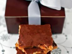 Brown Toffee and Gift With Silver Bow