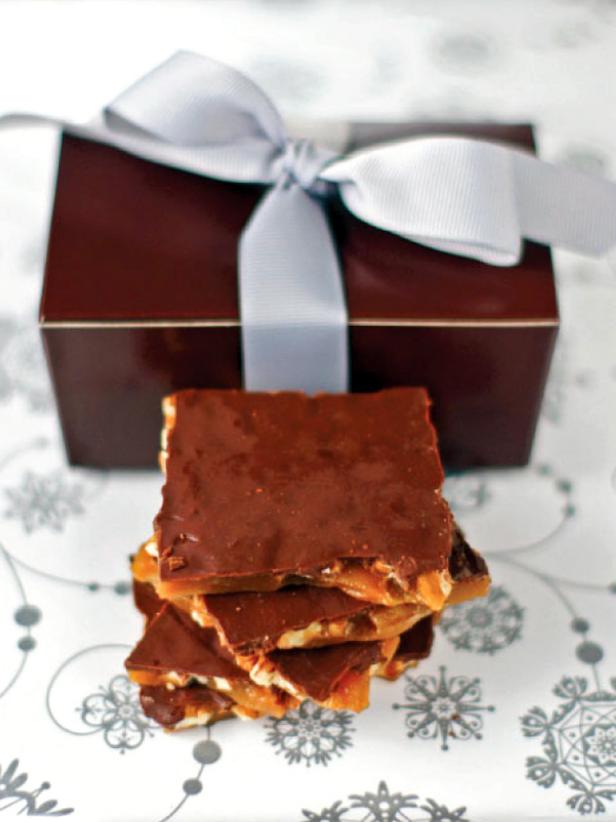 Brown Toffee and Gift With Silver Bow