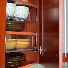 Kitchen Cabinet With Stackable Wire Racks