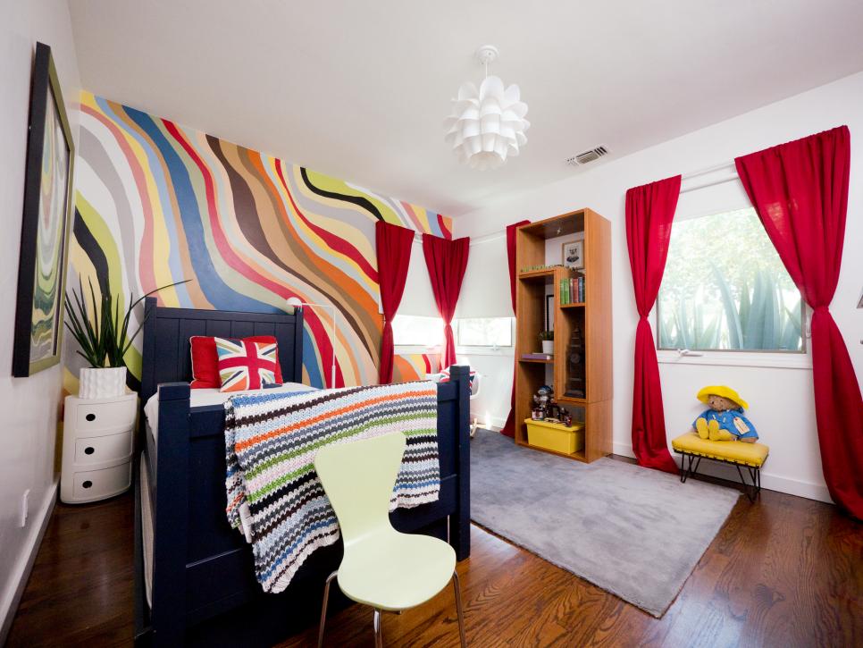 an eclectic, colorful boy's room | hgtv