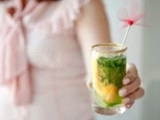 Festive Cocktail With Tulle Drink Stirrer