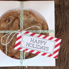 Chocolate Chip Cookie with Gift Tag