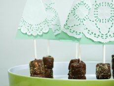 Beauty of Paper Trees With Chocolate Covered Marshmallows