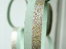 Mint and gold holiday chain garland