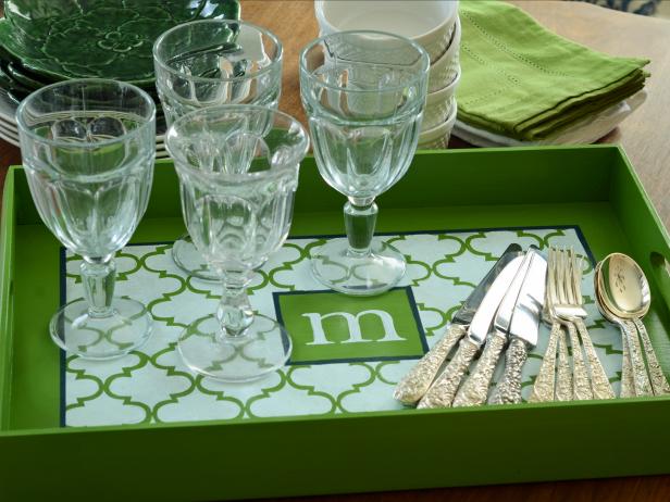 How To Make A Monogrammed Tray, Monogrammed Dresser Top Trays