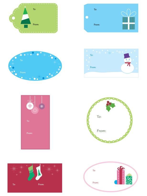 Holiday Gift Tags Template