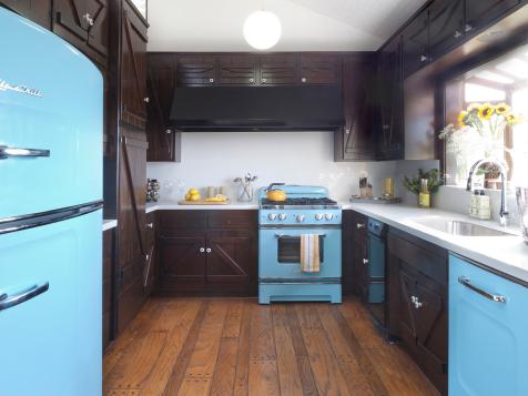 Blue Rustic Kitchen