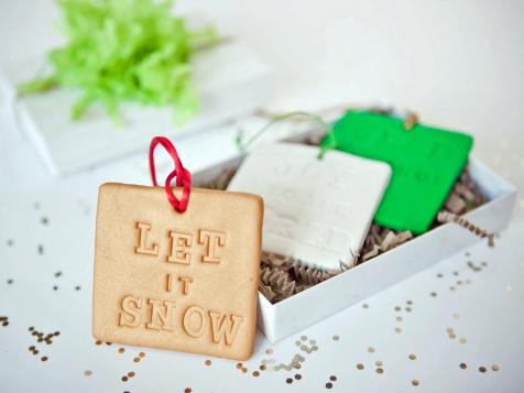 Make Clay Ornaments Stamped With Holiday Cheer