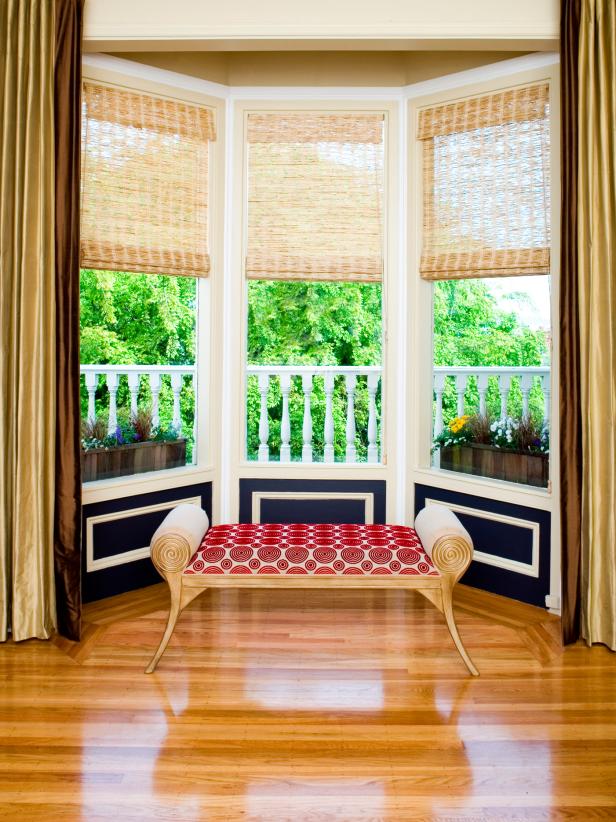 bay window sitting area with painted wainscoting hgtv