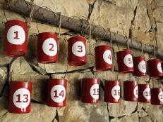 Recycled Tine Can Advent Calendar 