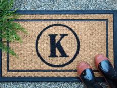 Circular Monogram on Doormat