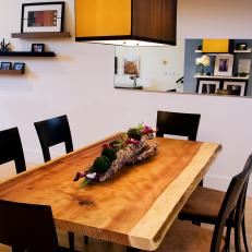 Rustic Dining Table in Contemporary Dining Room 