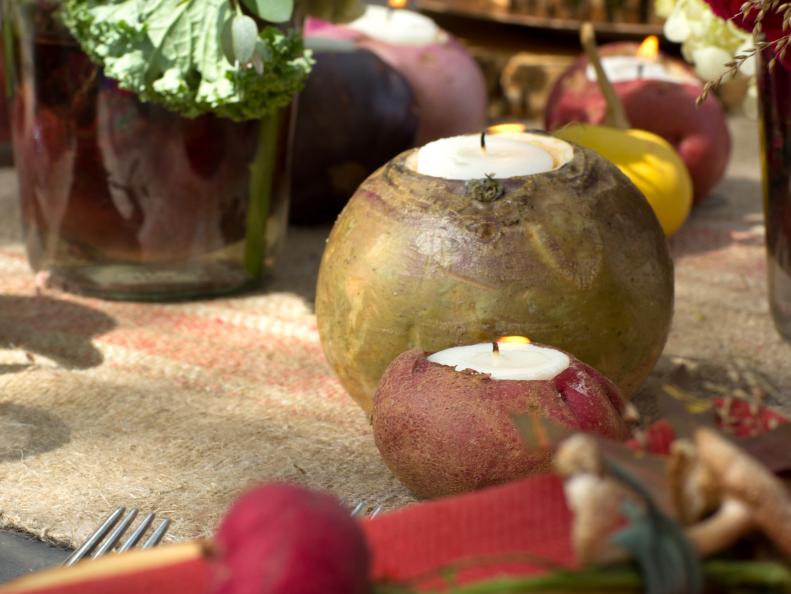 Votive Holder Made From Potato 