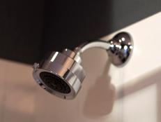 Clean And Shiny Shower Head With Chrome Finish