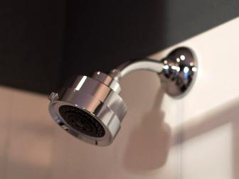 Clean And Shiny Shower Head With Chrome Finish