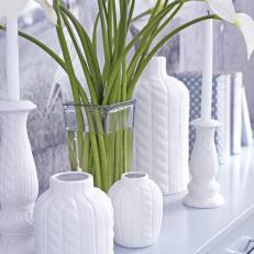Wintry Cable-Knit Pattern Vases 