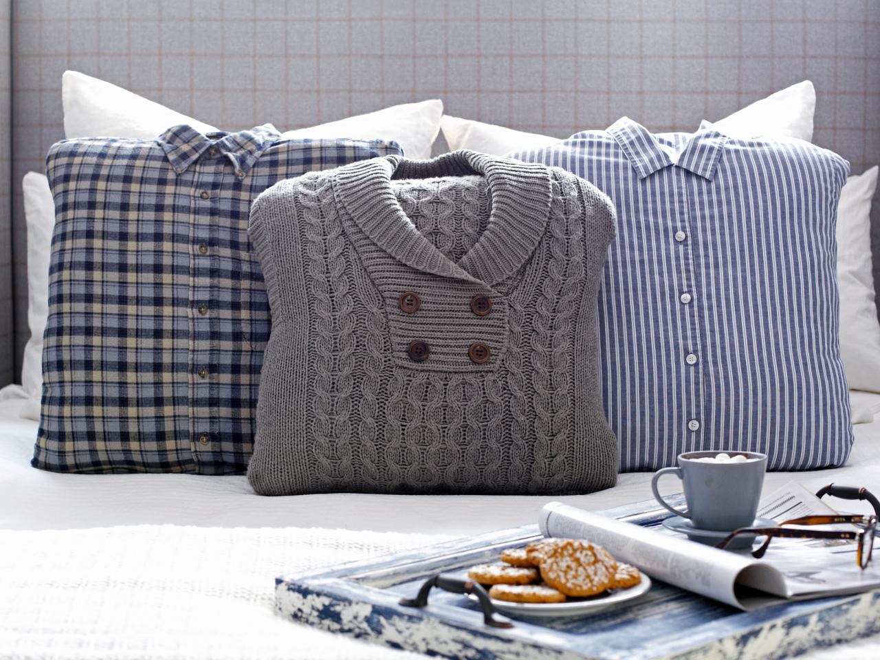 Old Sweater Into a Chic, Preppy Pillow 