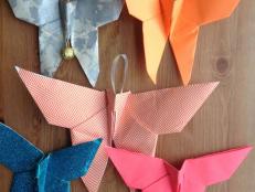 Completed Origami Ornaments