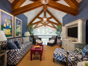 Blue Loft Living Room