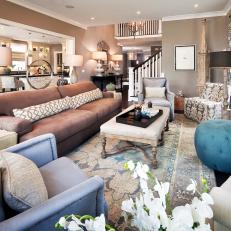 Eclectic Living Room With Warm, Muted Colors