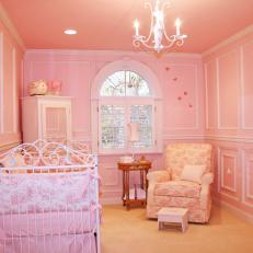 Pink Nursery With Cottage Details