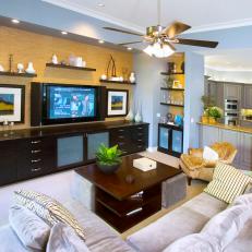 Contemporary Living Room With Neutral Furnishings