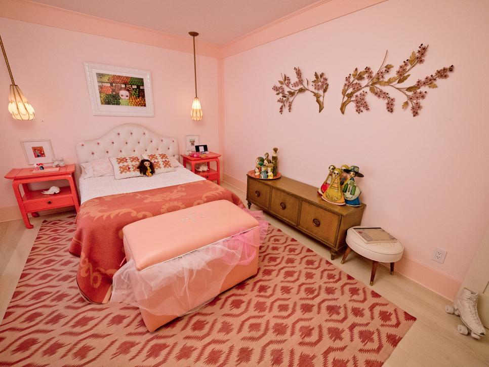 Girly Retro Inspired Pink Bedroom Hgtv