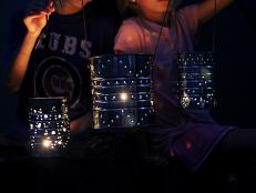 Illuminated Tin Can Lanterns for Night