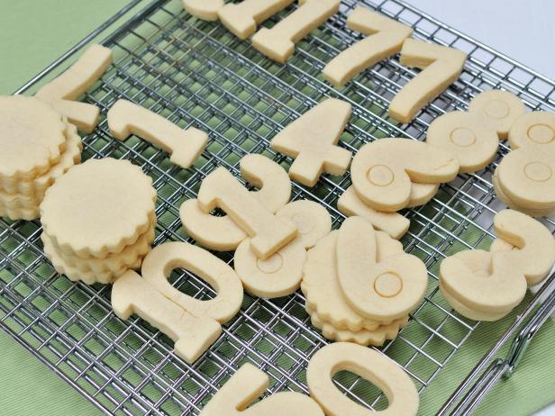 Number-Shaped Cookies on Cooling Rack