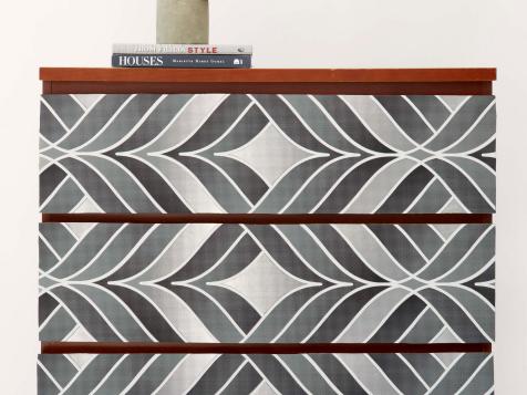 Use Wallpaper to Amp Up a Tired Dresser