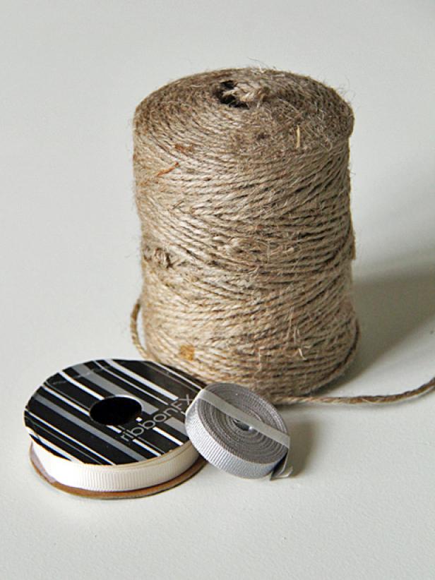 Two Spools of Ribbon and Spool of Twine