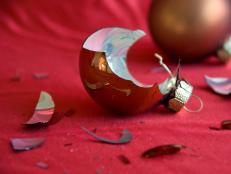 Safety hazard: broken Christmas ornament.