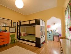 Shared Kids Room with Contemporary Bunk Beds 