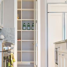 Pantry Storage in Traditional White Kitchen