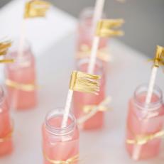 DIY Drink Flags With Metallic Tissue Paper