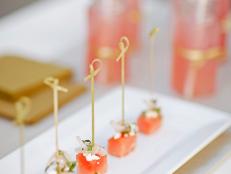Mint and Watermelon Skewer Appetizer