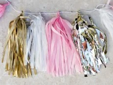 Finished Tissue Paper Tassel Garland