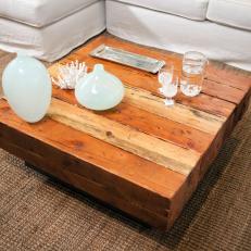 Reclaimed Wood Coffee Table With Coastal Accents