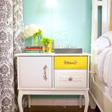 Customize a Dresser With Bright Color and Vintage Pulls