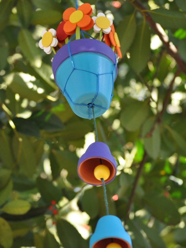 Kids' Craft: Wind Chime Project With Painted Pots