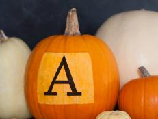 Monogrammed Halloween Pumpkin